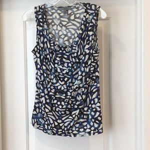 Sleeveless silk blouse